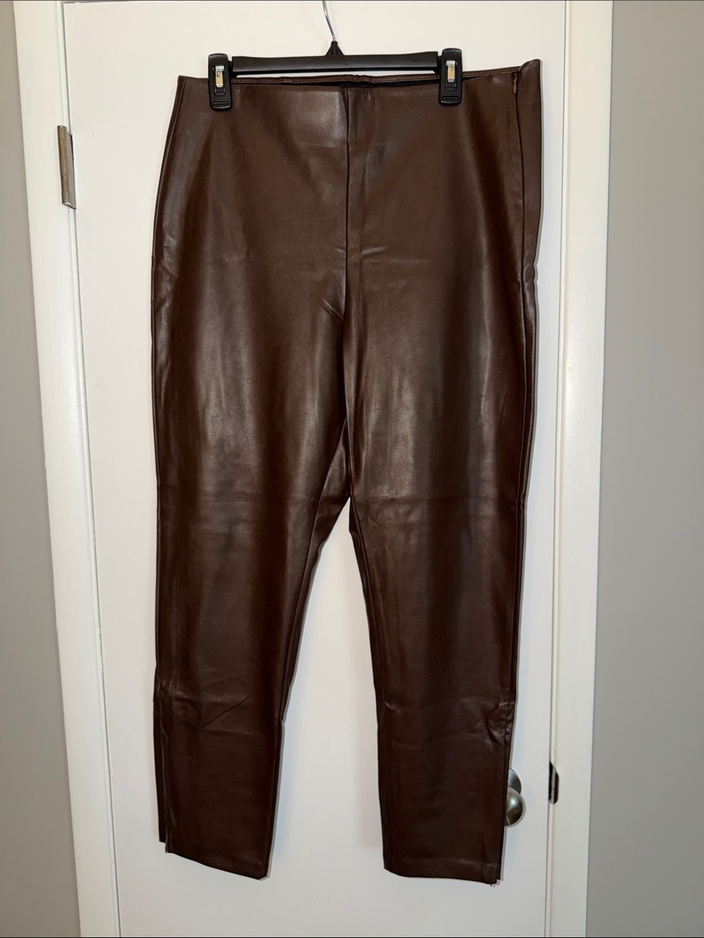 Old Navy Dark Brown Faux Leather Skinny Pants
